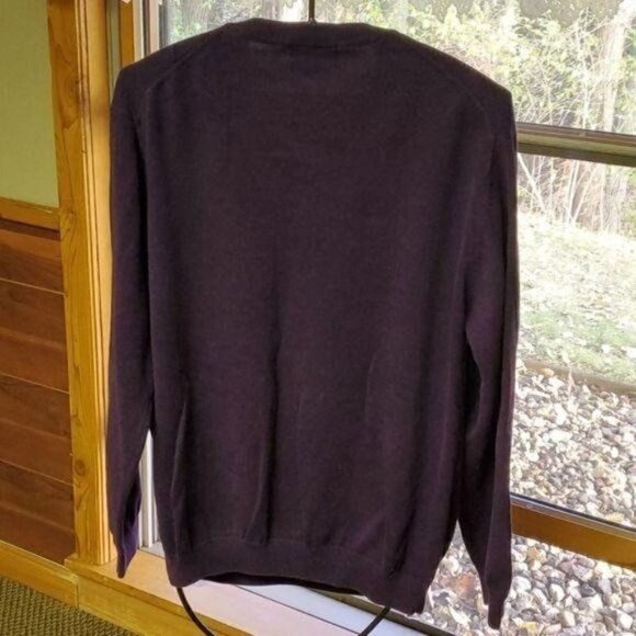 Roundtree & Yorke Purple V-neck Long Sleeve Sz. L Sweater - Picture 2 of 7